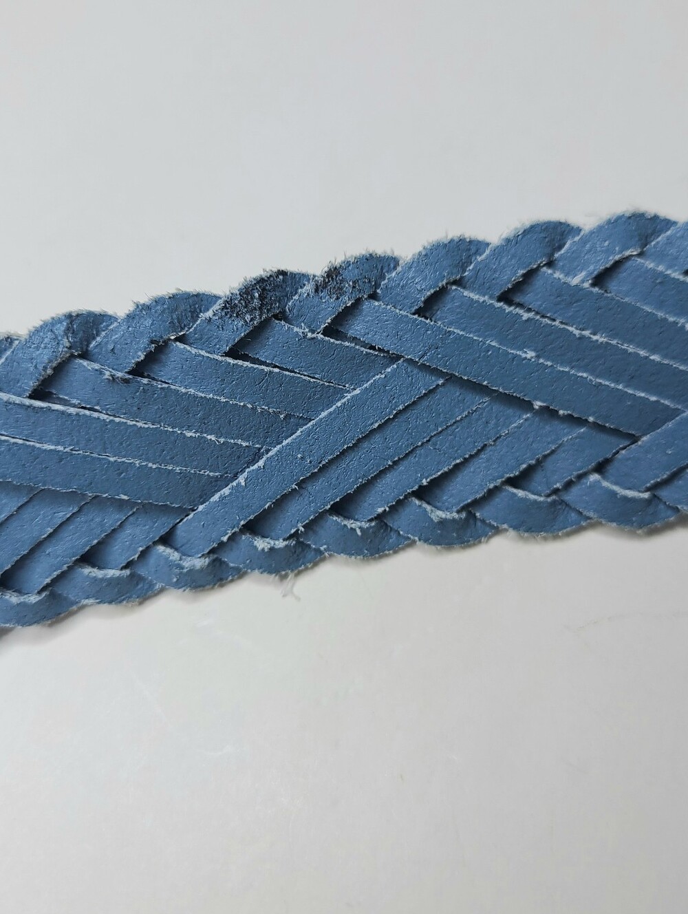 J. Crew Powder Blue Woven Braided Genuine Leather Belt - Picture 9 of 12
